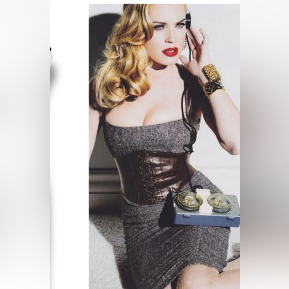 bebe Elegant Black and Gray Corset Mini Dress